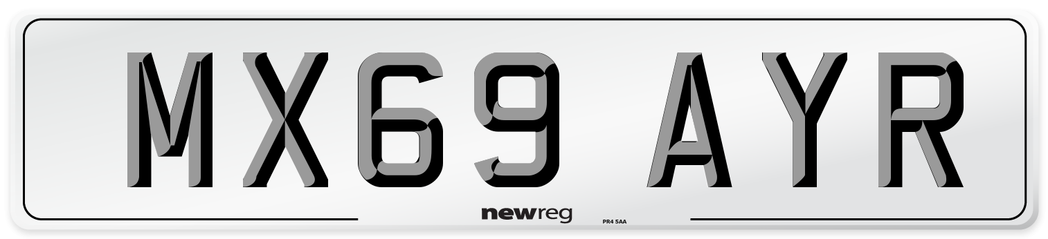 MX69 AYR Number Plate from New Reg
